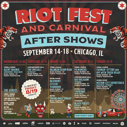 riotfest after shows